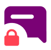 An icon of a purple speech bubble with a red lock in the corner, symbolizing secure messaging or restricted access. Associated with NAI+ Membership.